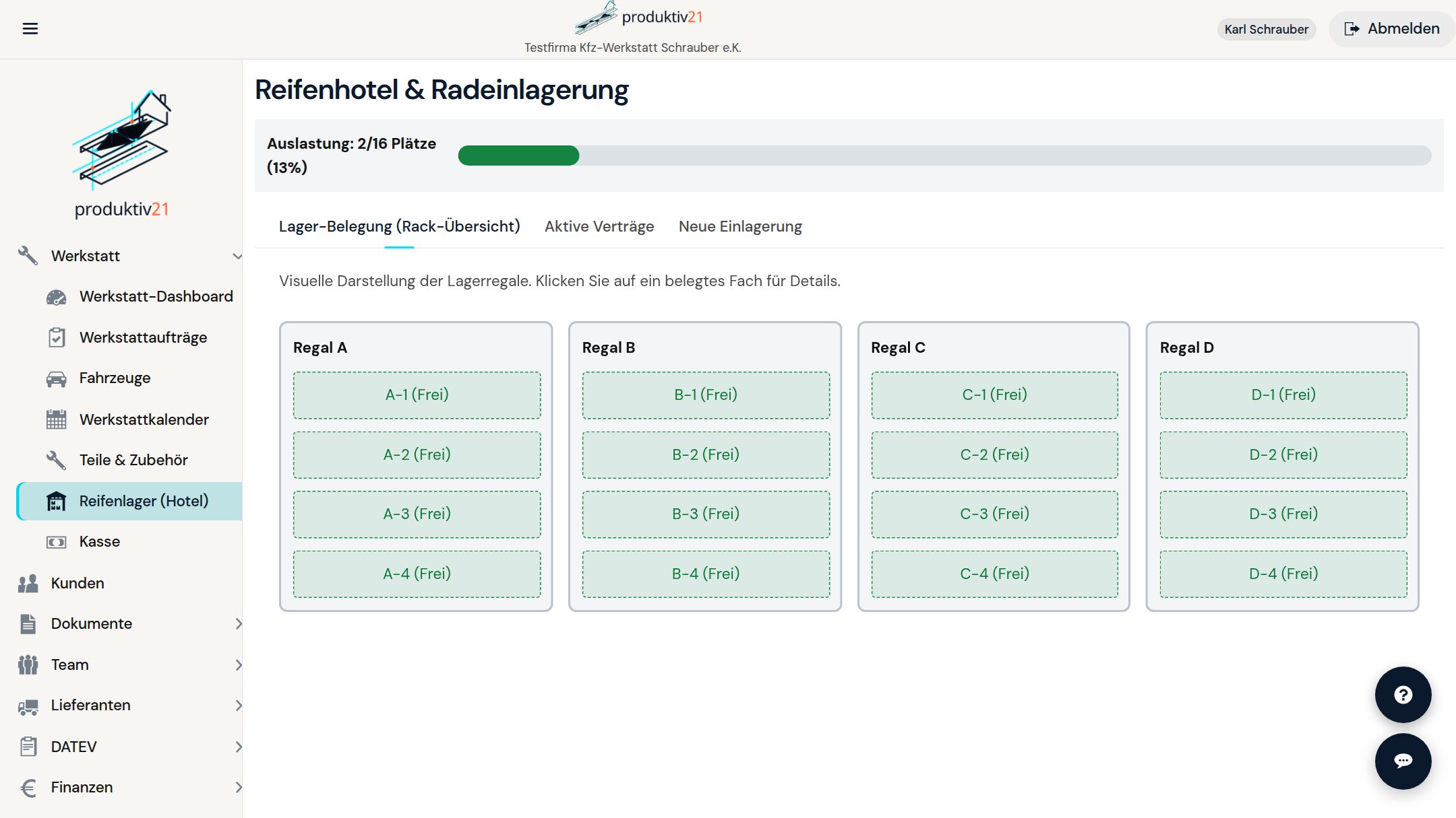 Reifenhotel in Produktiv21